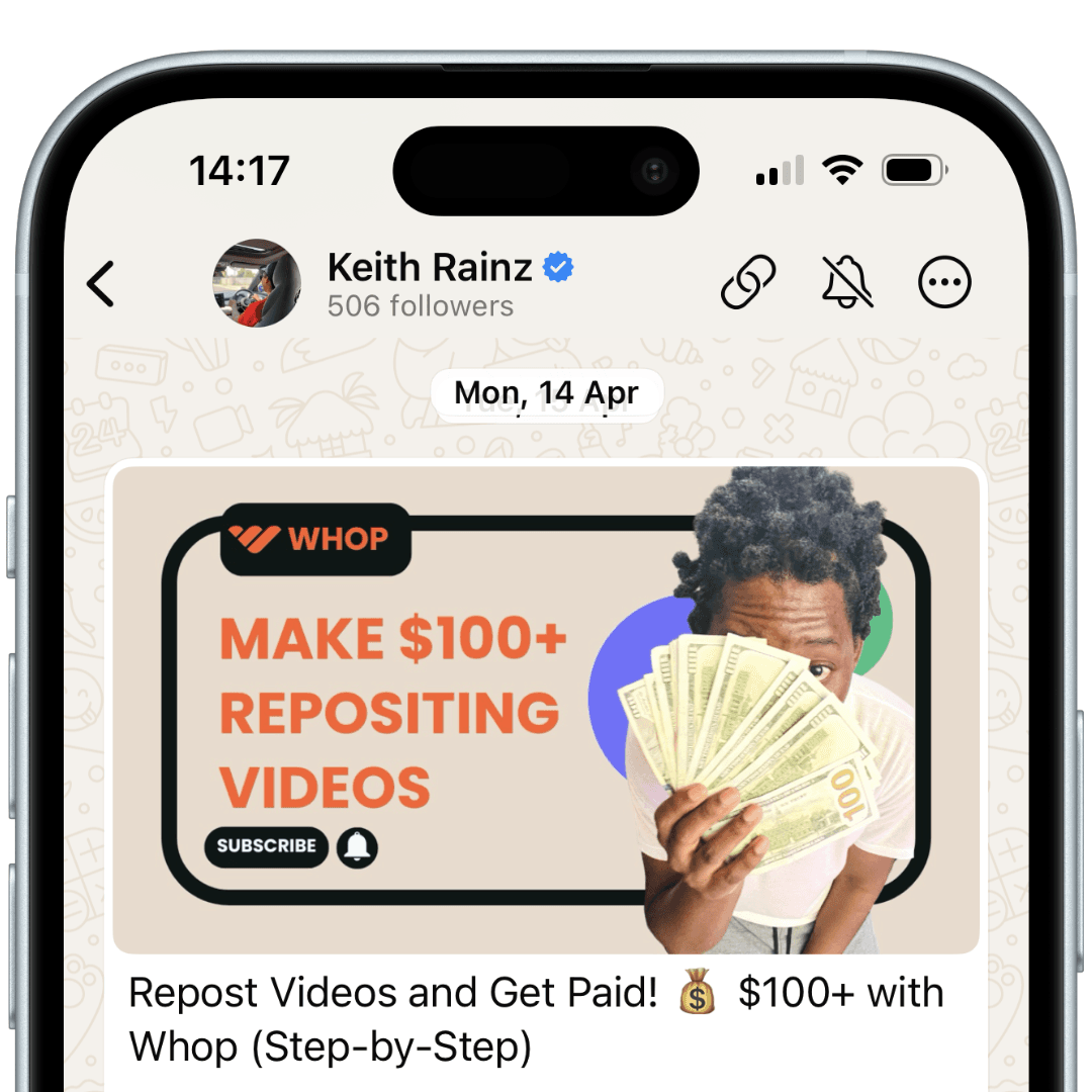 Keith Rainz Whatsapp channel
